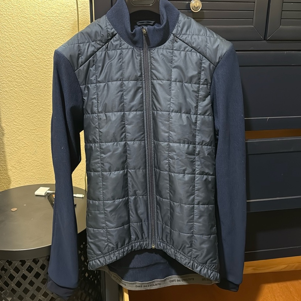 CAFE DU CYCLISTE MENS XL NAVY Léonie Insulated Windproof Jacket